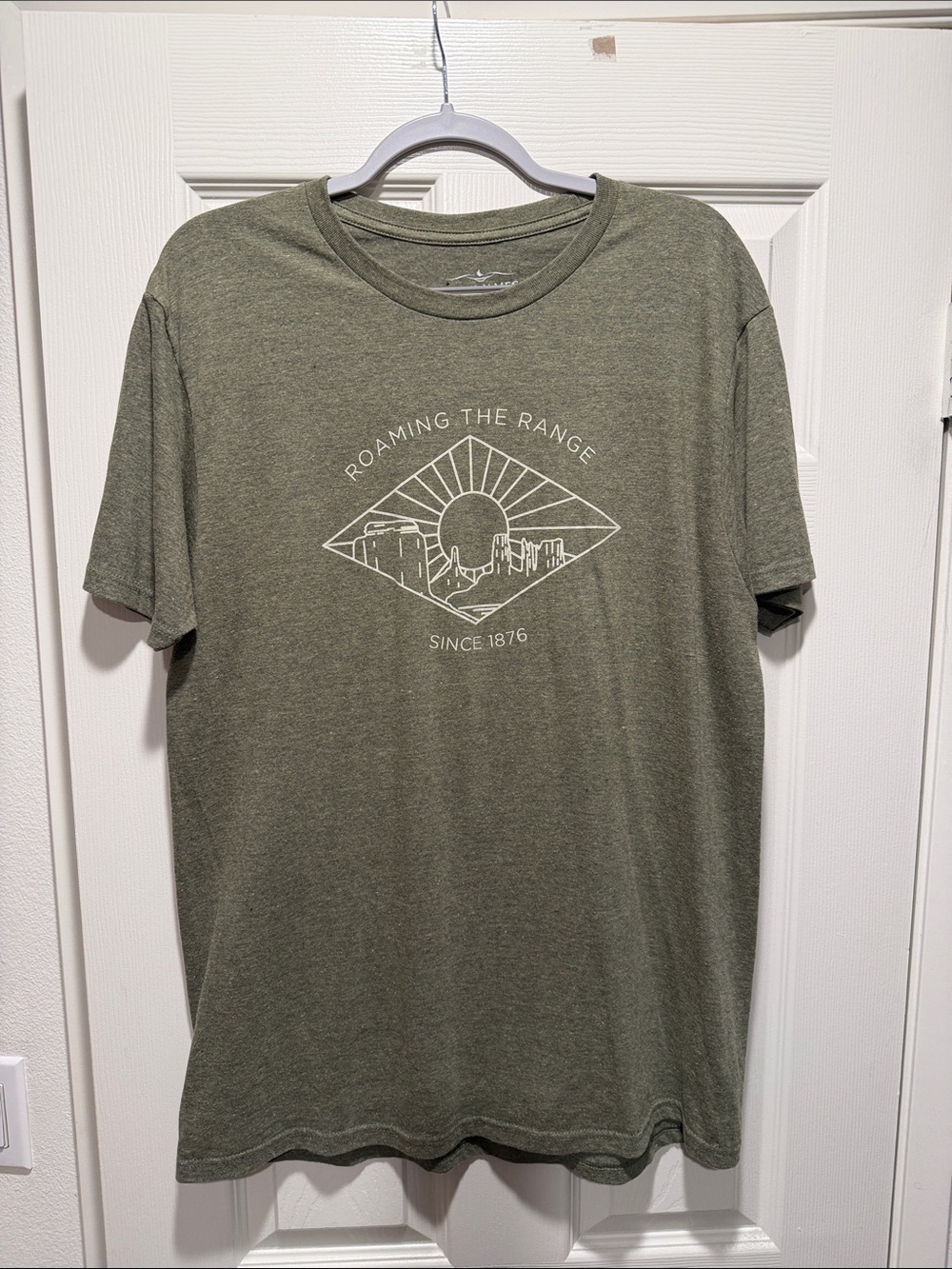 Olive Green Graphic Short Sleeve Crewneck T-Shirt